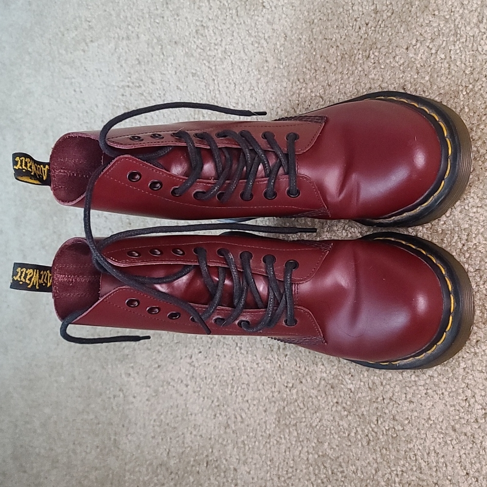 Dr Martens Clemency high heeled Boots - brown (cherry red) US Size 7, UK Size 5